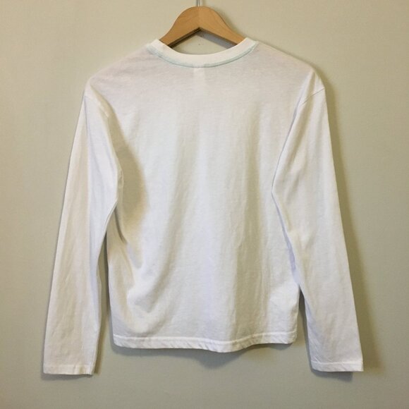 White Jersey Minty Pocket Cotton Pastelcore Top - Picture 2 of 11